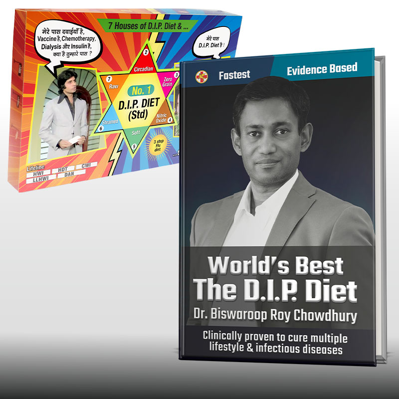Image of DIP Diet Book in english cover by dr biswaroop.