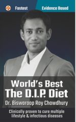 book cover the world best dip diet by dr biswaroop.